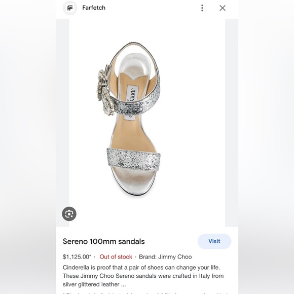 Jimmy Choo Sereno 100mm sandals Size 40 - Picture 8 of 14